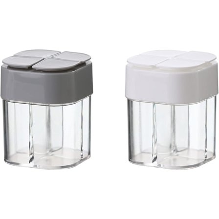 Keittiön maustelaatikko läpinäkyvä mausteastia 4 in 1 maustepurkki maustesäiliö maustespullo keittiön maustelaatikko maustepurkit pippurille, 