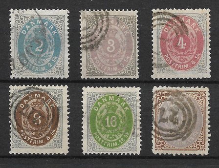 Danmark 1870 - AFA 16 - 21 - Stemplet