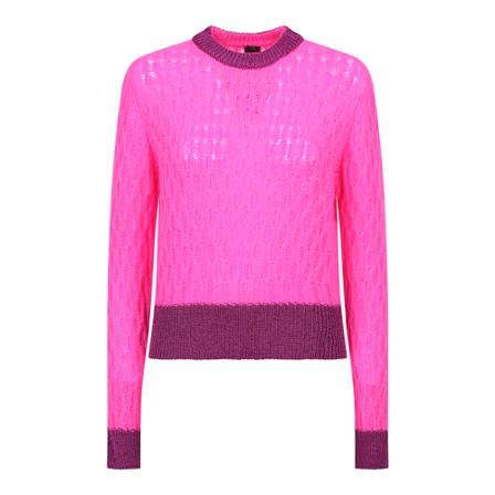 Pinko, Alpaca Blend Pullover Różowy, Kobieta, Rozmiar: L