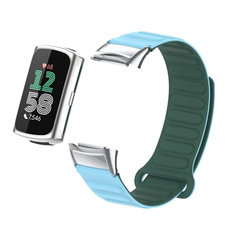 Snyggt magnetiskt silikonarmband för Fitbit Charge 6
