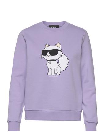 Ikonik 2.0 Choupette Sweat Sweatshirt Trøje Lilla Karl Lagerfeld