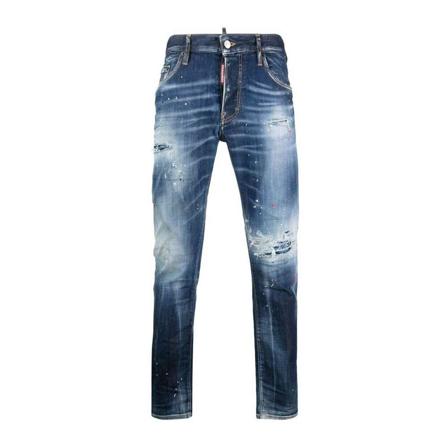 Dsquared2, Slim-fit Jeans Blauw, Heren, Maat:XL