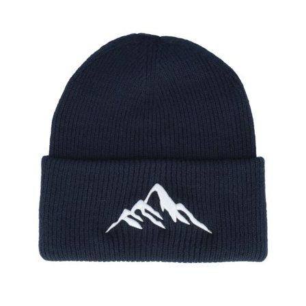 Wild Spirit - Blå cuff Beanie - Mountain 3d French Navy Soft Deep Cuff @ Hatstore