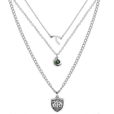 Hope Mikaelson -kaulakoru naisille, perheen vaakuna, kuu, vihreä kivi, riipus, kaulakoru, tyttöjen cosplay-muotikorut, lahja_erikoistarjoukset