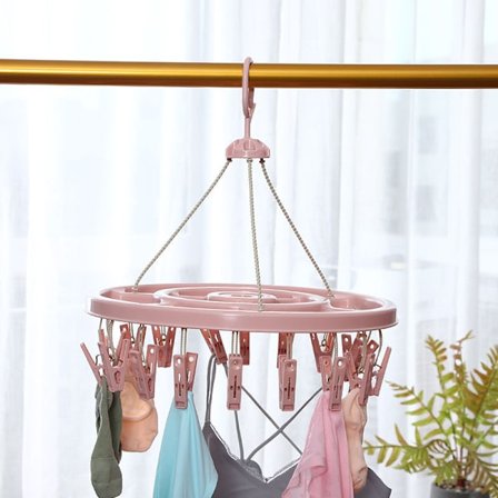 #Tørrestativ med 24 bløde clips#