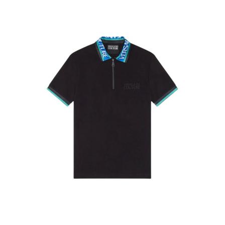 Versace Jeans Couture, Polo 72gagt 10 Czarny, Mężczyzna, Rozmiar: S