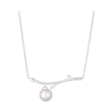Drakenberg Sjölin Branch halsband med en sötvattenspärla Dam Silver ONESIZE