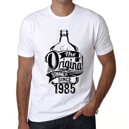 T-shirt för män The Original Sinner Since 1985 – The Original Sinner Since 1985 – 38 Years Vintage 38th Birthday Gift T-Shirt