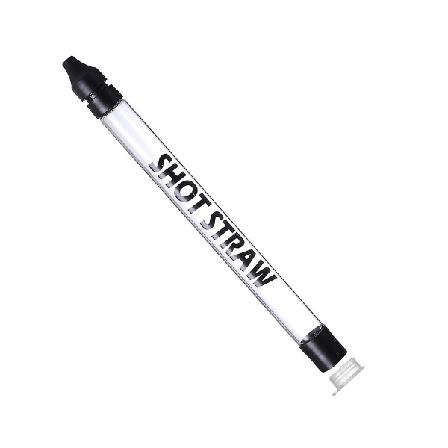 1 kpl Shot Straw, Shot Holder Straw juomiin, Chasers Smooth Sipping ja Easy Pouring sopii kaikkiin vakiopulloihin [LGL] Black White