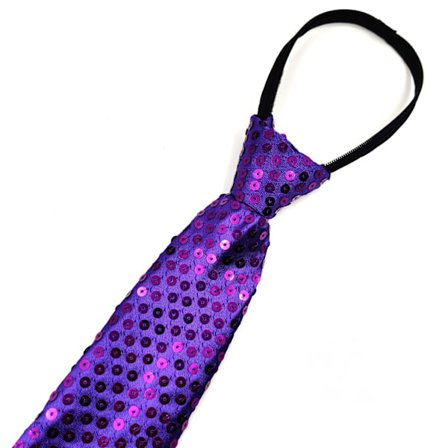 Herre Paljett Slips Selvbåndet Glans Tynn Slips Mote Cosplay Festdrakt Slips, Lilla