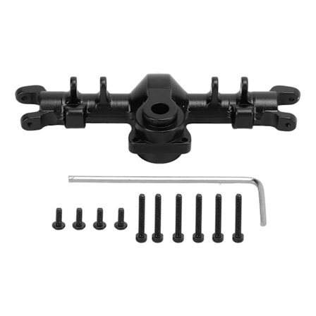 RC Alumiininen etuakselin kotelon suojus Axial SCX24 AXI90081 1/24 -päivitysosiin, musta