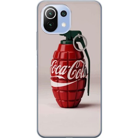 Yhteensopiva Puhelinkuori Xiaomi Xiaomi 11 Lite 5G NE Taiteellinen kuva Coca Cola -granaatista punaisena ja vihreänä, pop-art-inspiroitu motiivi lei