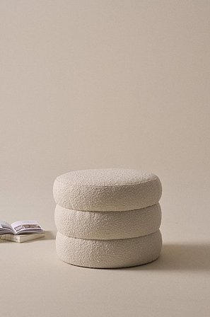 Jotex - Siddepuf Diameter 50 Cm Offwhite - TRIBUS - Køb Siddepuffer hos Jotex