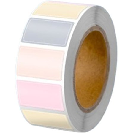 800 x 15x25mm itseliimautuvat tarrat, irrotettavat kotitaloustarrarullat, värilliset tyhjät itseliimautuvat tarrat