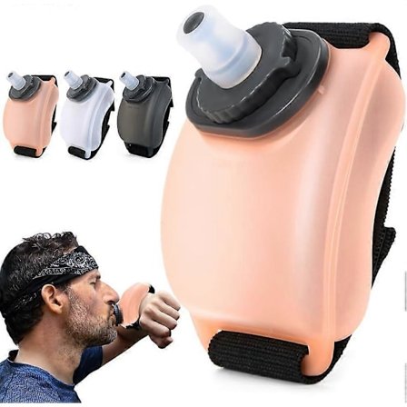 Sport Vattenflaska för Handleden, Löpning Bärbar HandsFree Silikon 200 ml Vattenflaska, 100% Ny