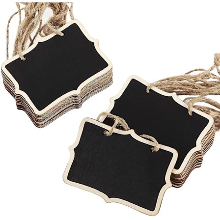 Kritt-tagg hengende tre-kritt-skilt 3,35 x 2,36 tommer Mini-tre