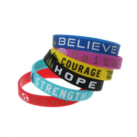 Slitstarkt silikon inspirerande citat Armband Flexibelt armbandsarmband