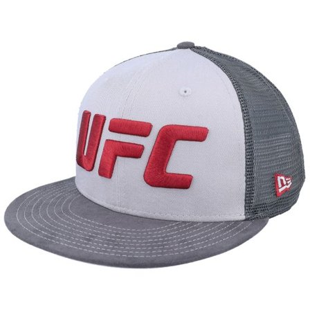 New Era - Grå trucker Keps - Suede 9FIFTY Ufcmma Gray/Red Trucker @ Hatstore