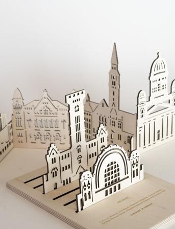 Building Cities Helsinki Home Decoration Decorative Accessories/details Wooden Figures Creme Kolekto