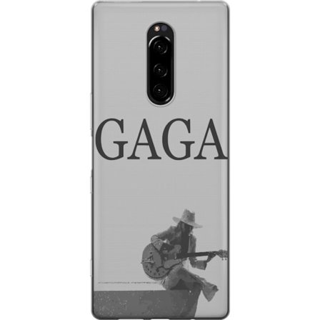 Kompatibelt Mobildeksel til Sony Xperia 1 Stitch omgitt av blåbær med søt kawaii-stil teddybjørn