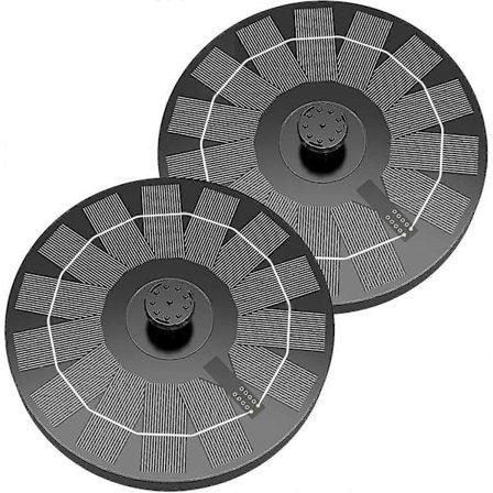 Solarfontæne 2.5W Solar Vandfontæne med Solpanel Solar Dam Pumpe med 6 Fontænedyser Solar Flydende Fontænepumpe til Have