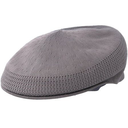 Kangol - Grau Flatcap Cap - Tropic 504 Ventair Charcoal Flat Cap @ Hatstore