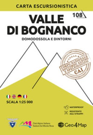 Valle di Bognanco. Domodossola e dintorni. Carta escursionistica 1:25.000. Ediz. multilingue