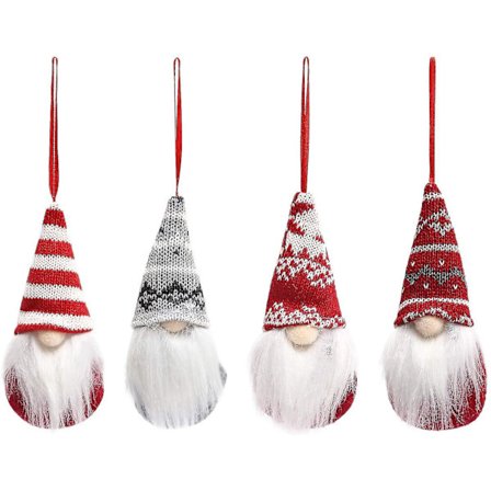 4-pak Håndlagde Gonk Elf Julepynt Henger