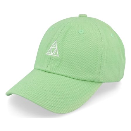 HUF - Essentials Cv 6 Panel Hat Basil Dad Cap Unconstructed Green Cap - @ Hatstore