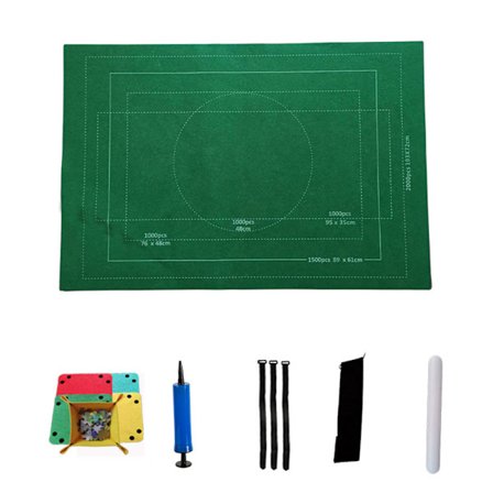Mjuk Halkfri Filt Pusselmatta, Portabel Jigsaw Roll Up för 1000/1500/2000 Bitar Pussel, Kompatibel med Uppblåsbar Pump, Pussellagringslösning