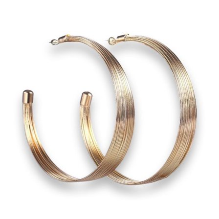 Øreringe med forgyldning store bøjler brede