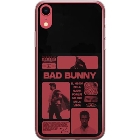 Kompatibel Mobilcover til Apple iPhone XR Bad Bunny NFL-inspireret skjoldlogo med amerikansk fodbold og stjerner