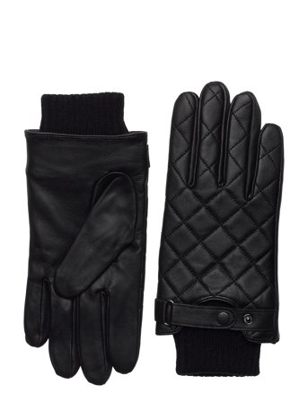 Barbour Barbour Quilted Leather Glove - Black - S