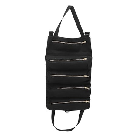 Bil Bagsæde Lærred Værktøjsopbevaring Taske Foldbar Rullepose til Tang og Skruenøgler Sort