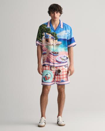 GANT Uomo - Pantaloncini in seta con stampa - Taglia XXL - - Uomo - Shorts