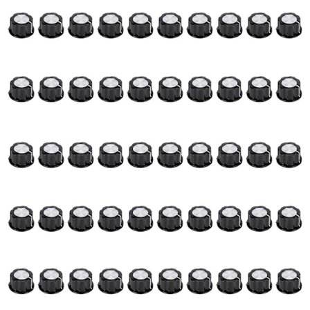 50 stk. Potensiometerknotter Høy Styrke Konserveringsmiddel Lite Volum Hastighetskontroll Potensiometerknott