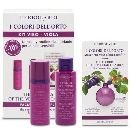 L'erbolario I Colori Dell'orto Kit Viso Viola Riconfortante Per