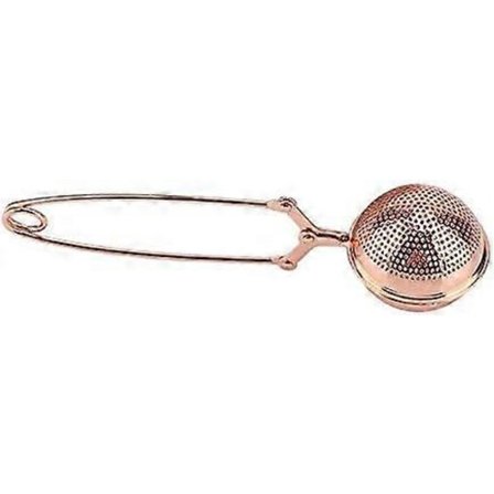Teesil i rostfritt stål, bärbar silnät teboll återanvändbar bollform tekanna filter långskaftad tesil