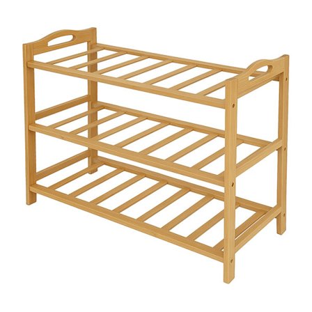 Skohylla i bambu, 3 våningar, rymmer 9 par
