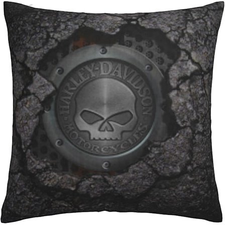 Koristetyynynpäälliset Harley Davidson Lämmin ja pehmeä tyynynpäällinen koristetyynyille sängyssä sohvalla ulkotyynyssä (H-400)