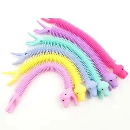 30 pieces Sjove Enhjørning Pull Orm Noodle Fidget Legetøj Stretch String TPR Reb Anti Stress Legetøj