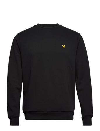 Crew Neck Fly Fleece Sweat-shirt Genser Svart Lyle & Scott Sport