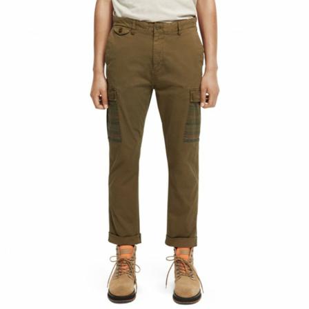 Scotch & Soda, Cape Dyed Cargo Trousers Groen, Heren, Maat:W33