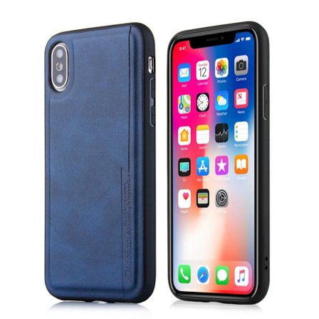 iPhone X/XS - Stötdämpande Diaobaolee Skal i PU-Läder