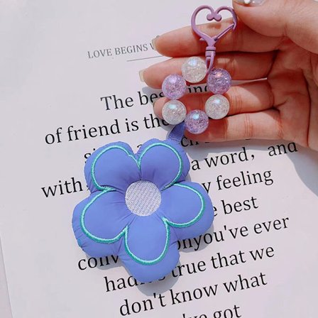 Mode fyllda berlock Blomma Tillbehör Handväska Pendel Car Ke