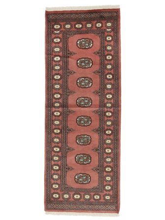 Orientalisk Pakistan Bokhara 2Ply 79X210 Hallmatta Mörkröd/Svart Ull, Pakistan