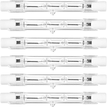 6-pack R7s Halogeenilamppu 118mm 230W Himmennettävä 230V 4650lm 2800K Lämmin valkoinen Energiaa säästävä Volframi Lineaariset Lamput Valonheitin J118 