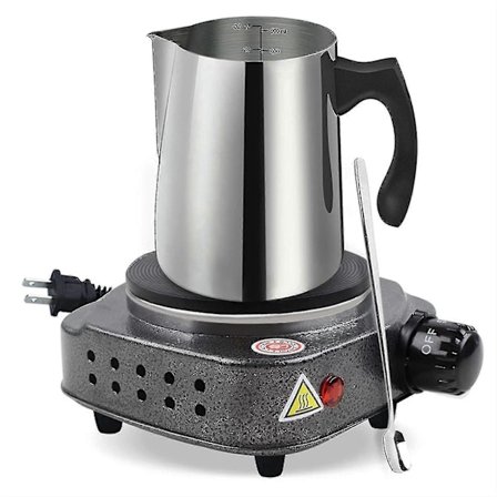 Stearinlys Laging Hellekanne Med Elektrisk Kokeplate For Smelting av Voks, Stearinlysvoks Smeltekjele, Lagesett