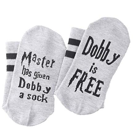 1 par morsomme unisex nyhet Master Has Given Dobby Sock Dobby Is Free Crew Socks Gave