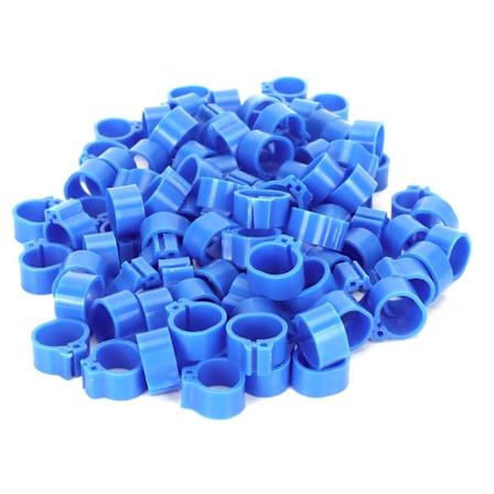 200 stk. 10 mm duer uden ord benring fjerkræ fodklemme identifikationsring fugle tilbehør blå